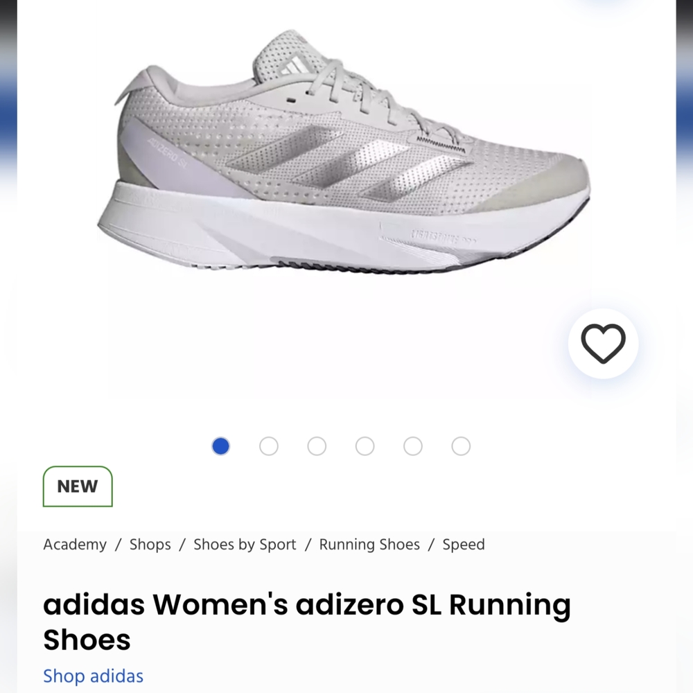 Women's Adidas Adizero SL light strike running shoes size 8, New